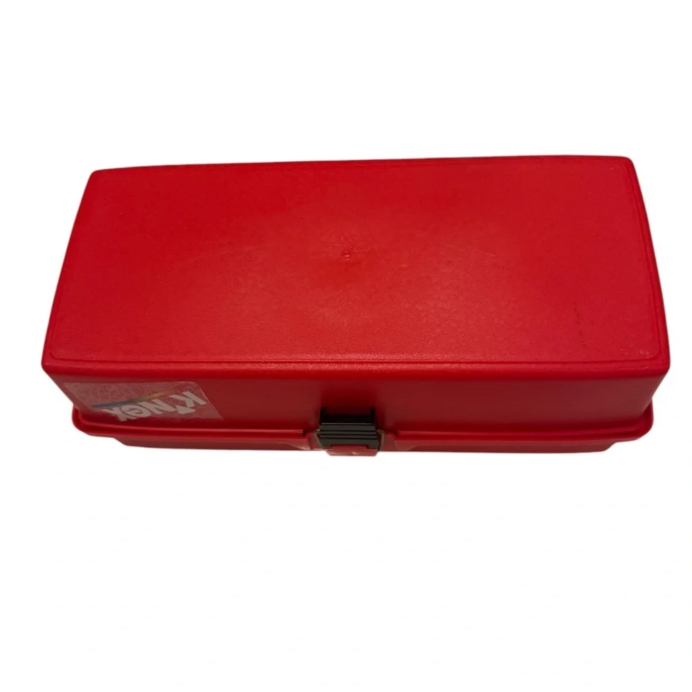 K'NEX Red Box Hard Carrying Carry Case 90's with K’Nex Vintage Package Sets
